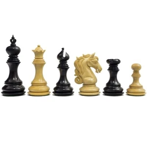 The Cavalry Series Chessmen Ebony 4.5" - Picture 1 of 8