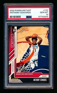 2020-21 PANINI INSTANT #132 ANTHONY EDWARDS RC TAKEOVER 4TH SP/649 PSA 10 GEM! - Picture 1 of 2