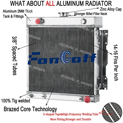 Aluminum 3 Rows Radiator For 1975-1978 1976 Dodge B100 200 D100 150 PLYMOUTH V8 Foto 1 de 4