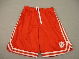 Clemson Tigers Shorts Men Large Orange Elastic Waist Pockets Basketball Logo L - Picture 1 of 9