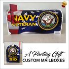Navy Veteran Custom Mailbox - Fathers Day Gift - Personalized gift for her