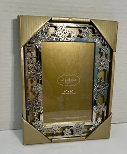 St. Nicholas Square Snowflake 4" x 6" Metal Picture Frame - Picture 1 of 12