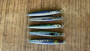 5x 40g Tight Lines Reel-Bait-Fish 3D Painted Holographic Slugs/Micro Jigging - Picture 1 of 11