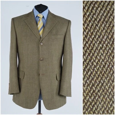 PIERRE CARDIN Blazer 46S UK Size Mens Textured Brown Wool Sport Coat Jacket - Image 1 of 4