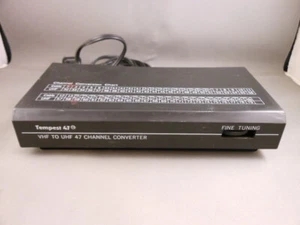 Tempest Universal VHF to UHF 47 Channel Converter Cable Box w/ Conversion Chart - Picture 1 of 7