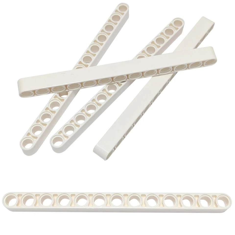 5 LEGO Technic, Liftarm Thick 1 x 13 Blanc - Photo 1/1