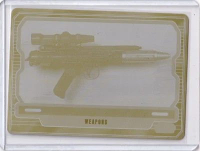 2013 Topps Star Wars Galactic Files Yellow Printing Plate 616 DH-17 Blaster 1/1 - Image 1 of 2