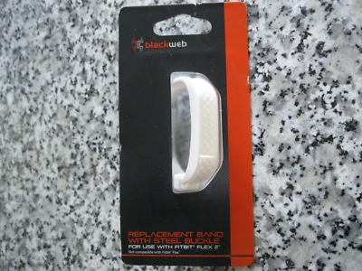 Pulseira de substituição BlackWeb com fivela de aço para FitBit Flex 2 - Branco - Imagem 1 de 2