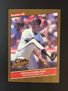 1986 Donruss Highlights Set Break #35 STEVE CARLTON * NM-MT or BETTER C03021310