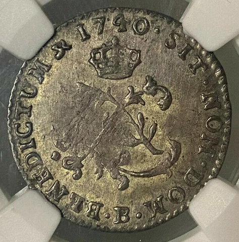 FRENCH COLONIES SOU MARQUE 1740 B - NGC MS 61 Cover