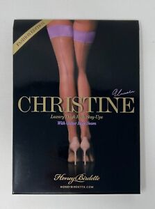 Honey Birdette Christine Unicorn Luxury Thigh High Glitter Back Seam  Medium New