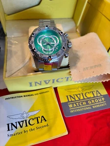 NEW INVICTA RESERVE QUARTZ TACHYMETER 400 SWISS MOD 6473 50 mm - Picture 1 of 8