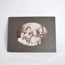Antique Cabinet Card Victorian Family Garcias Photo 1900s by Jose S Ortiz