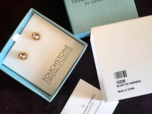 Touchstone Crystal BLUSH ICE Earrings NIB 1223E - Bild 1 von 2