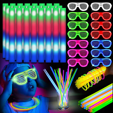 140 PCS Glow in the Dark Party Supplies 26 PCS Foam Glow Sticks 14PCS LED Glasse