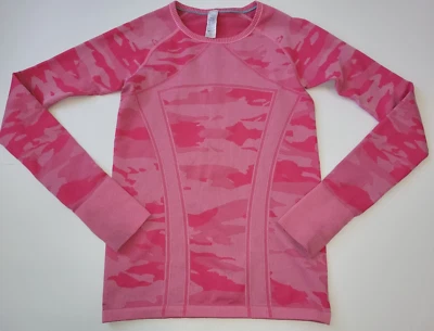 Girls Ivivva Long Sleeve Fly Tech Shirt size Large pink camo - Image 1 of 4