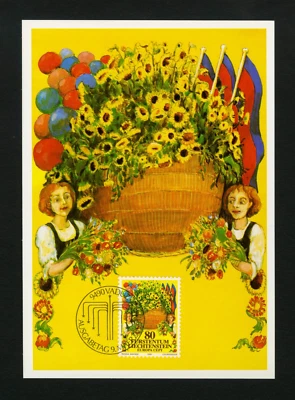 Liechtenstein 1981 FDC Postcard sc 709 Stamp Europa C.E.P.T. / National Day - Image 1 of 2