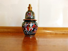 Vintage Small Solid Perfume Hand Painted Pot Made In Greece Great Condition.