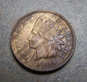 1909 Indian Head Cent ~ höherwertig ~ (4) Diamanten - Bild 1 von 2