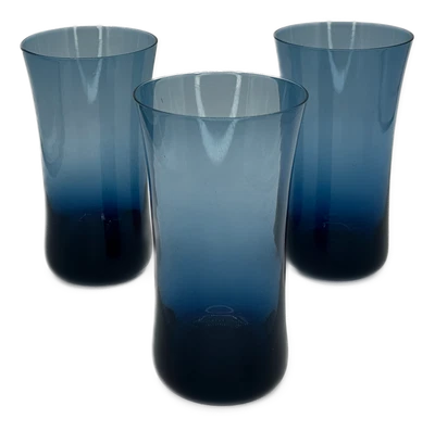 Denby Arabesque Blue Iced Tea Glass Flat- Set of 3 - Image 1 of 4