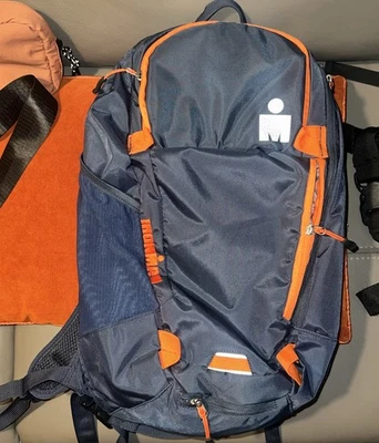 Рюкзак Ironman для триатлона гоночный сетчатый карман синий/оранжевый как новый - Изображение 1 из 4