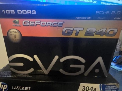 EVGA NVIDIA GeForce GT 240 (01G-P3-1235-LR) 1GB DDR3 SDRAM PCI Express x16... - Image 1 of 2