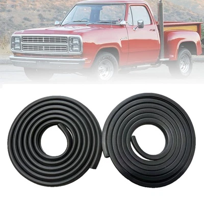 2PCS Door Seal Rubber Weatherstrip fit Dodge D100 D200 D250 D300 Pickup Truck - Image 1 of 4