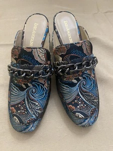 Enzo Angiolini GILIAN Asian Inspired Floral Slide Mule Shoes US 7 EU 37 NEW - Picture 1 of 7