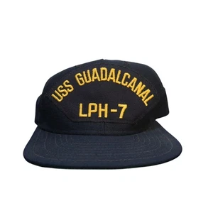USS Guadalcanal LPH-7 Hat Ball Cap Snapback Vintage New Era Made in USA Military - Picture 1 of 9