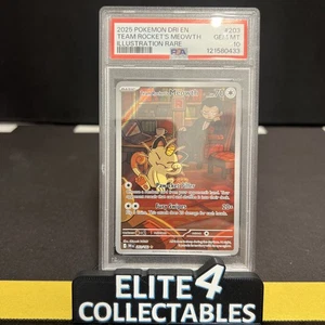 Destined Rivals - Team Rocket's Meowth 203/182 - PSA 10 - Imagen 1 de 2