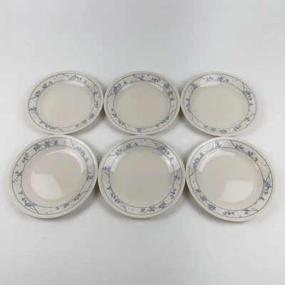 Set of 6 Corelle First of Spring Floral 6.75” Round Bread Plates Beige & Blue - Image 1 of 4