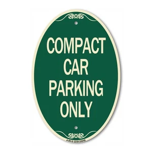 SignMission Designer Series Sign - Compact Car Parking Only 12" x 18" Metal Sign - Picture 1 of 4