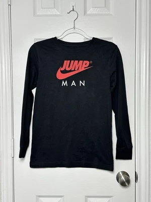 Nike Jordan Jumpman Logo Manga Larga Negra Camiseta Niños Talla Grande 12-13 Años Foto 1 de 4