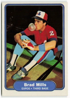 1982 Brad Mills Fleer Rookie - Montreal Expos - Image 1 of 2