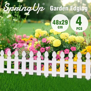 Plastic Garden Edging Lawn Plant Flower Fence Border Pannel Yard Landscape Decor - Picture 1 of 8