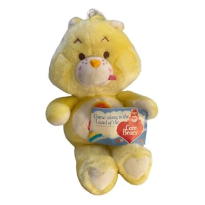 Vintage 1983 Kenner Birthday Care Bear Plush Yellow 13” With Tag - Made in Korea - Picture 1 of 12