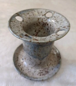 Vintage Toothbrush Holder Art Pottery Ceramic MCM Freestanding  BOHO - Picture 1 of 13