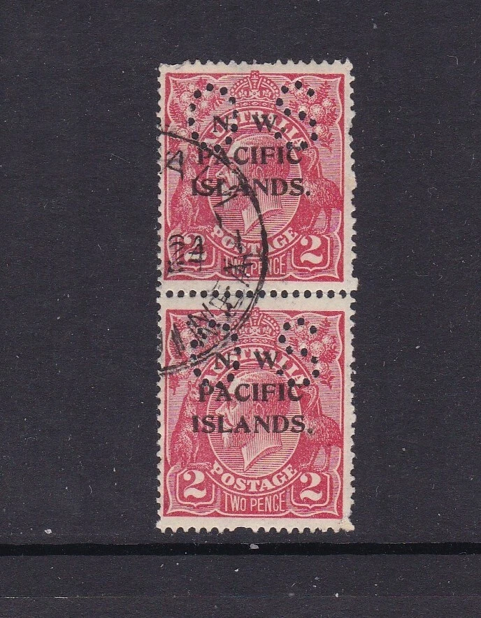 New Guinea - SG 019 X 2 - g/u - 1919/23 - 2d - rose scarlet overprinted - Image 1 of 1