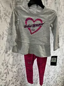 Under Armour Toddler Girl's Size 18Months 2-Piece T-shirt & Leggings Sets NWT - Picture 1 of 6
