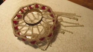 Antique Czech Glass Beaded Lamp Shade Parts- No. 9 - Picture 1 of 3