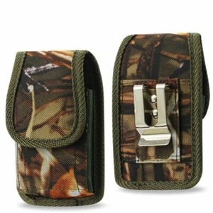 Étui à clip en métal robuste camouflage compatible avec téléphone à clapet Doro 626 - Photo 1 sur 3