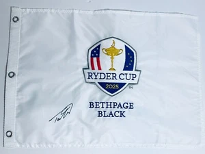 TOMMY FLEETWOOD SIGNED AUTOGRAPH 2025 RYDER CUP FLAG PIN COA AUTO EXACT PROOF - Picture 1 of 2