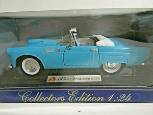 1955 Ford Thunderbird conv. Club 24 Collectors Edition 1:24 die cast blue/white - Picture 1 of 11