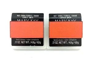 MARY KAY CHROMAFUSION BLUSH~HOT CORAL~120417~LOT OF 2~FULL SIZE~NIB! - Picture 1 of 4