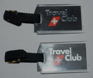 VINTAGE, One (1) "SWISS AIRLINE CLUB - Luggage Tags," (1.25" x 2.25"), Brand New - Picture 1 of 3
