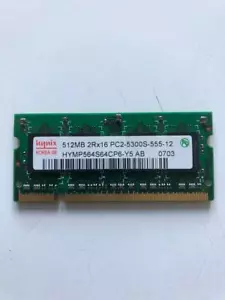 RAM SODIMM HYNIX 512 MB DDR2 667 Mhz 2Rx16 PC2-5300S-555-12 CL5 - Afbeelding 1 van 1