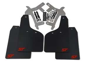 rallyflapZ | Schlammklappenschutz Ford Fiesta Mk6 ST150 XR4 schwarz 4 mm PVC * G ST-rot - Bild 1 von 7