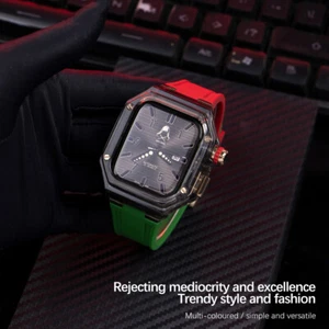 For Apple Watch Ultra 8 7 6 Transparent Case Rubber Band Silicone Str - Picture 1 of 90