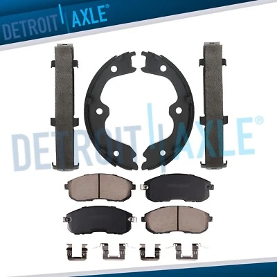 Front Ceramic Brake Pads Rear Shoes for 2002 - 2004 Nissan Altima Infiniti G35 - Image 1 of 4