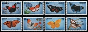 Liberia 1998 - Mi-Nr. 1992-1999 ** - MNH - Schmetterling / Butterflies - Picture 1 of 1